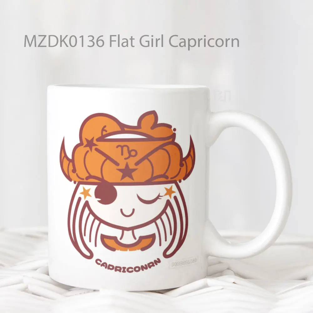 Flat Girl Capricorn Zodiak Mug