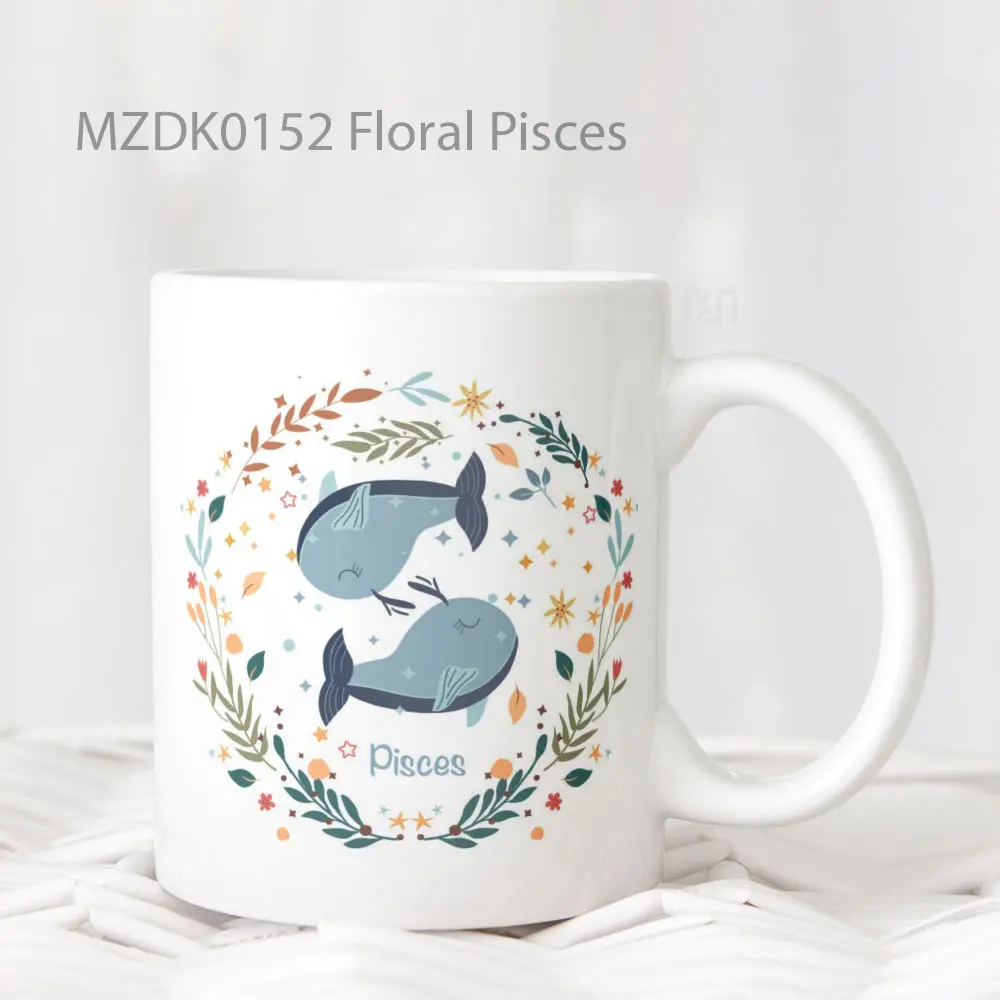 Floral Pisces Zodiak Mug