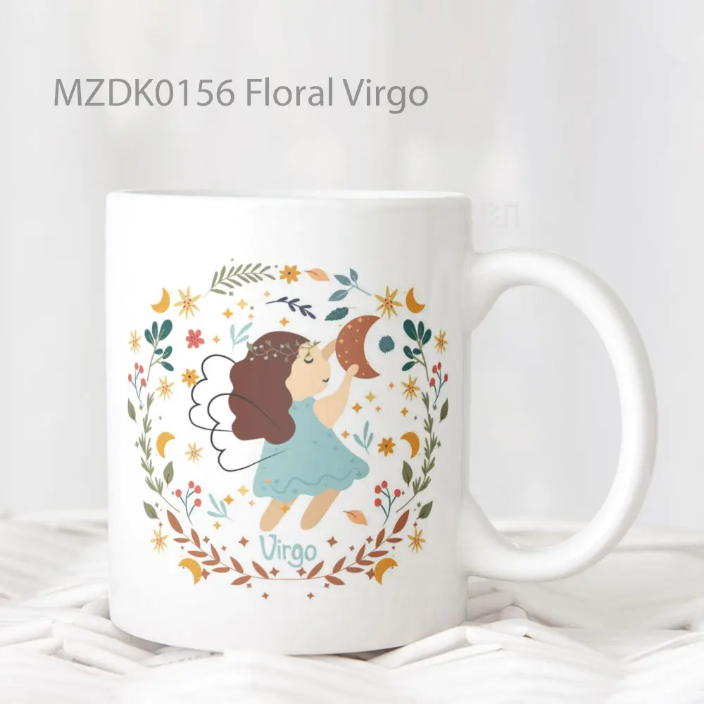Floral Virgo Zodiak Mug