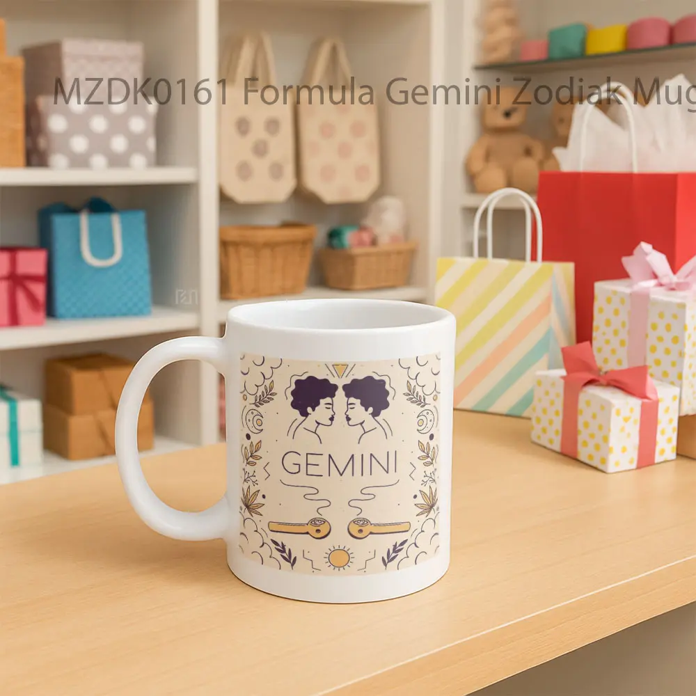 Formula Gemini Zodiak Mug - Sudut 2