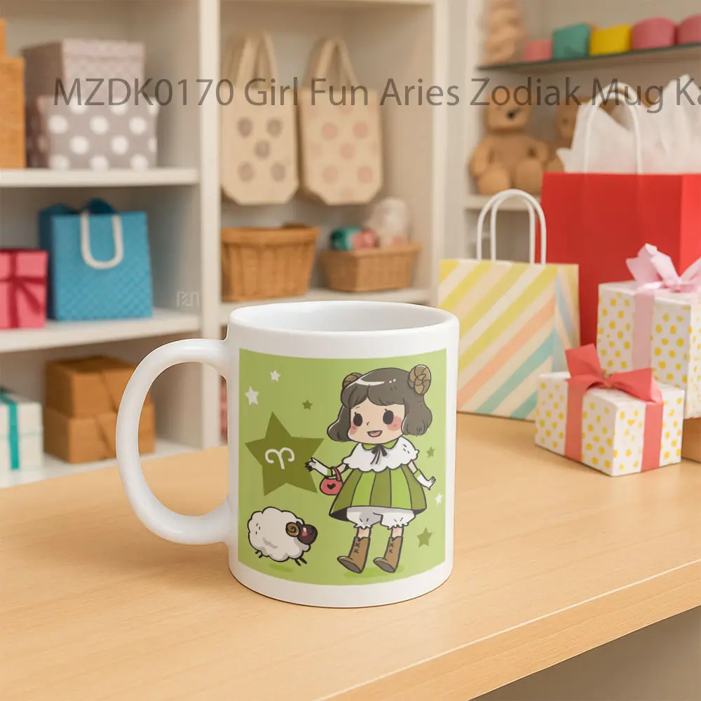 Girl Fun Aries Zodiak Mug - Sudut 2