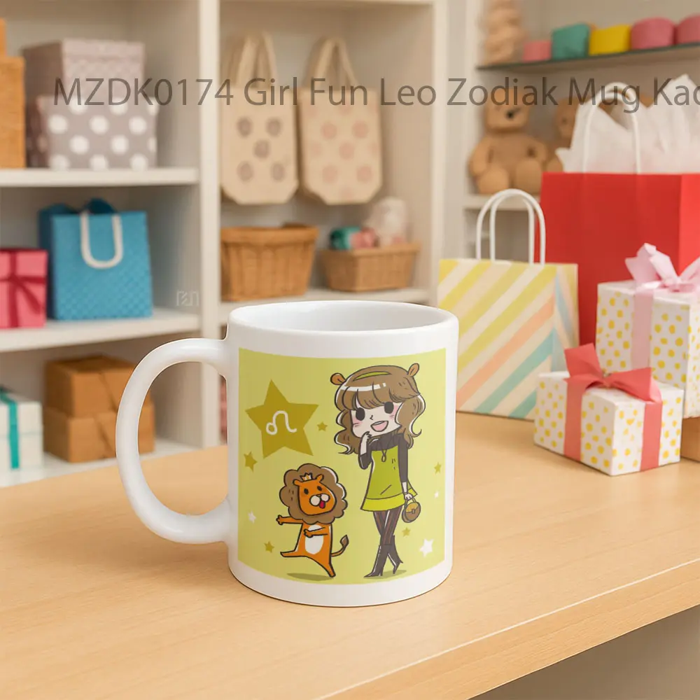 Girl Fun Leo Zodiak Mug - Sudut 2