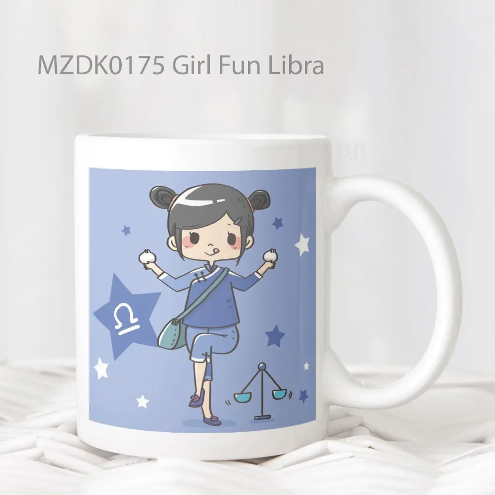 Mug Keramik Premium SNI - Girl Fun Libra Zodiak Mug