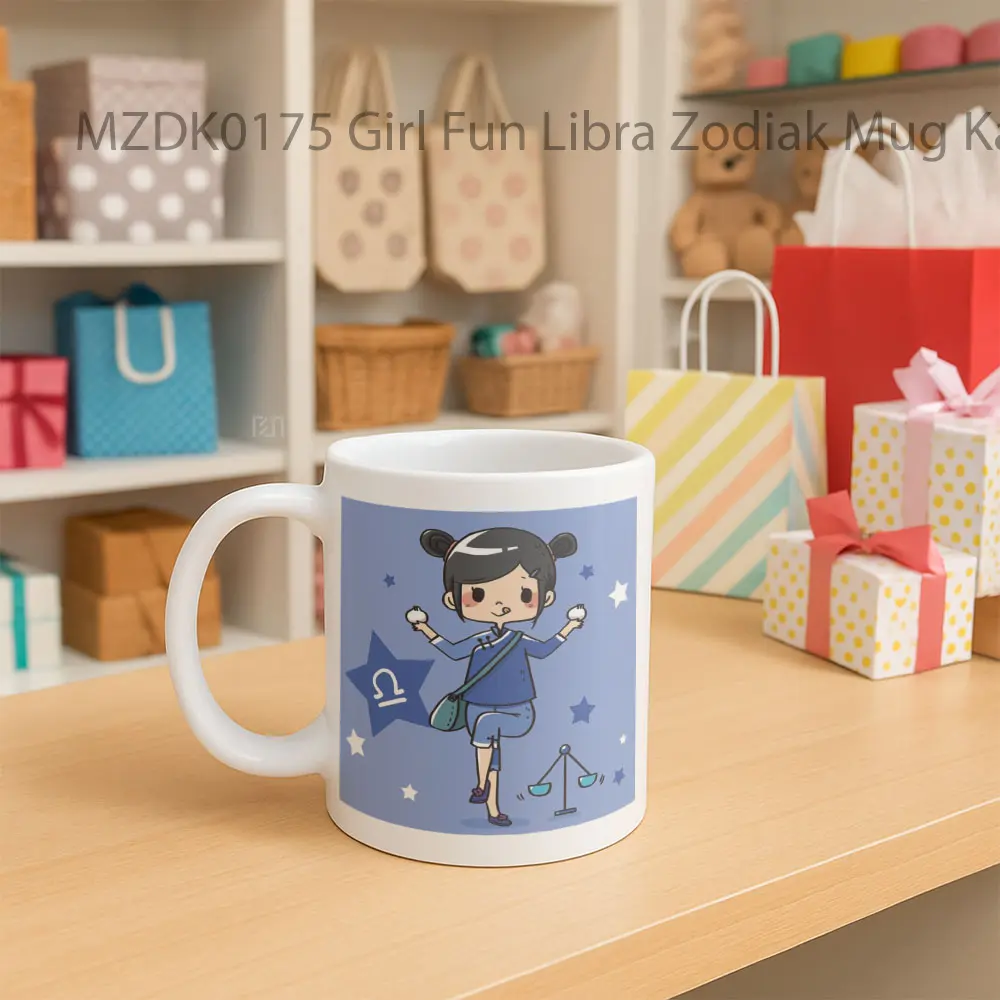 Girl Fun Libra Zodiak Mug - Sudut 2