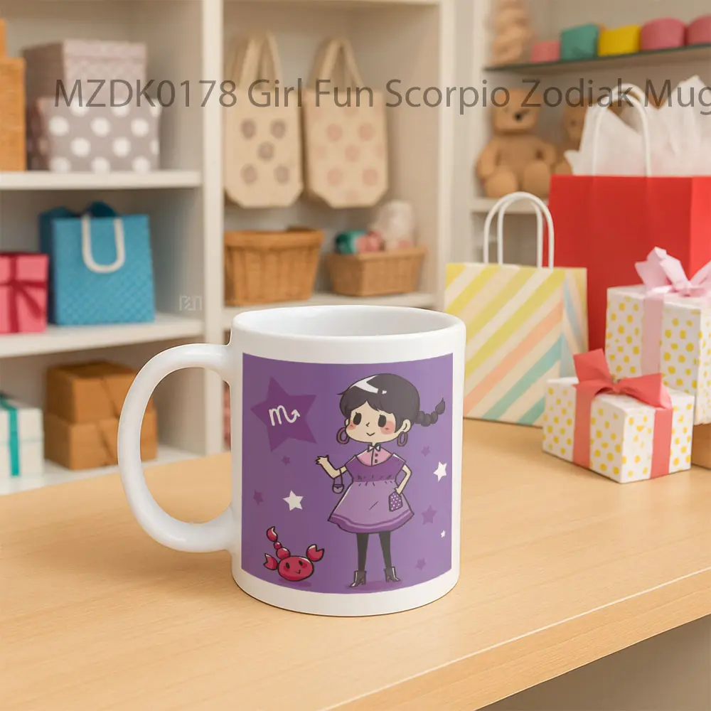 Girl Fun Scorpio Zodiak Mug - Sudut 2