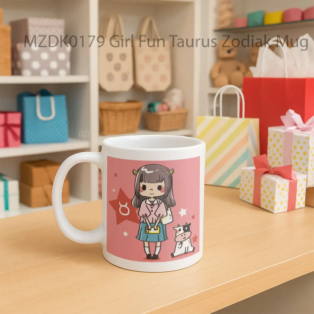 Girl Fun Taurus Zodiak Mug - Sudut 2