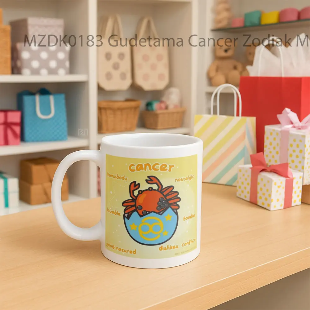 Gudetama Cancer Zodiak Mug - Sudut 2