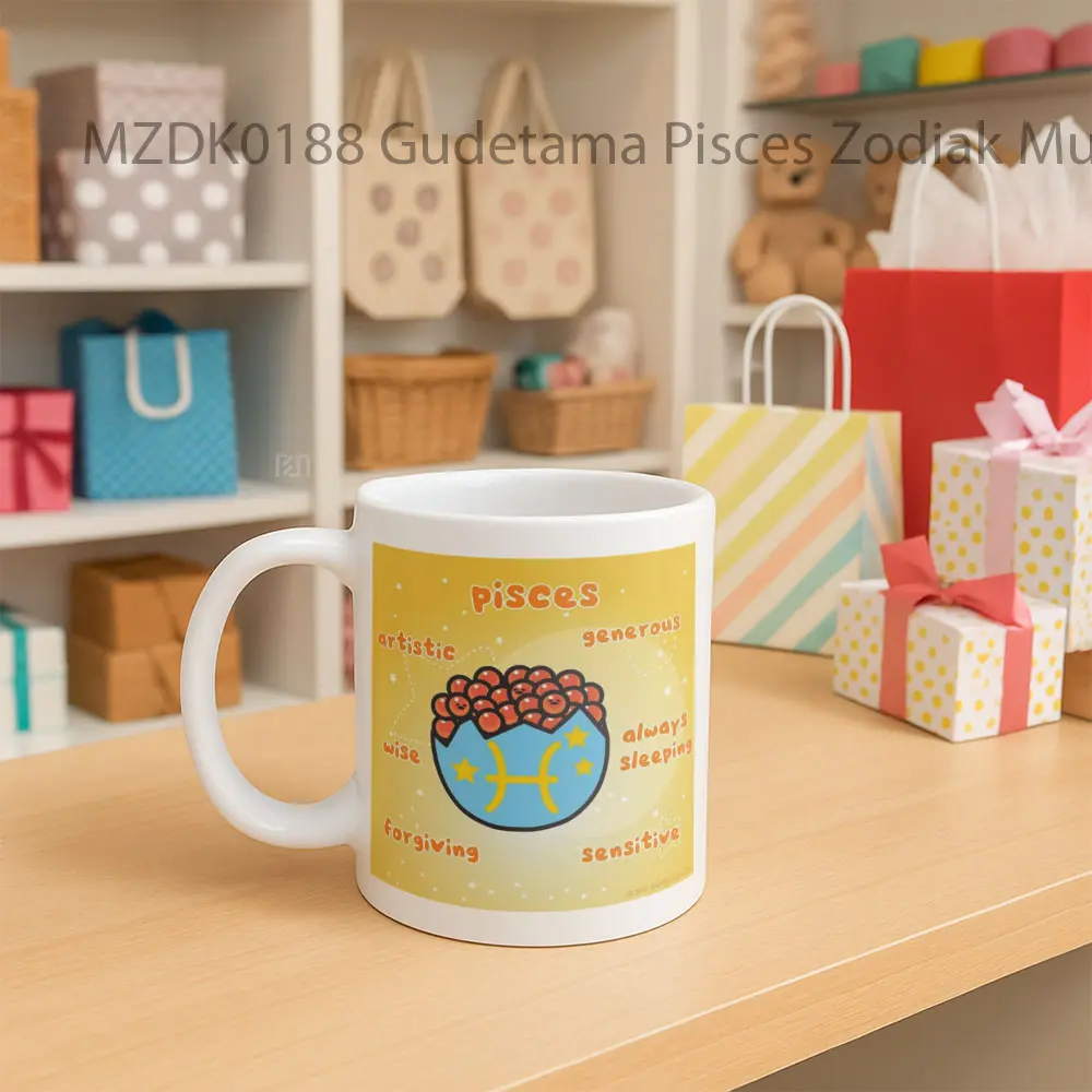 Gudetama Pisces Zodiak Mug - Sudut 2
