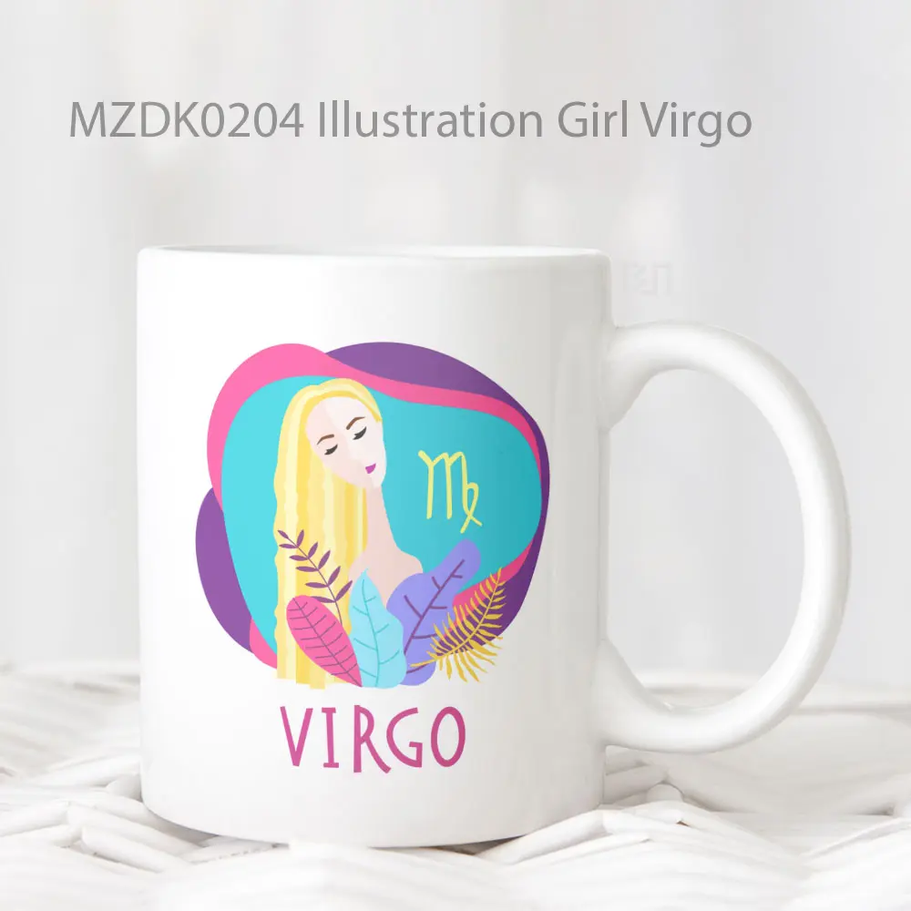 Mug Keramik Premium SNI - Illustration Girl Virgo Zodiak Mug