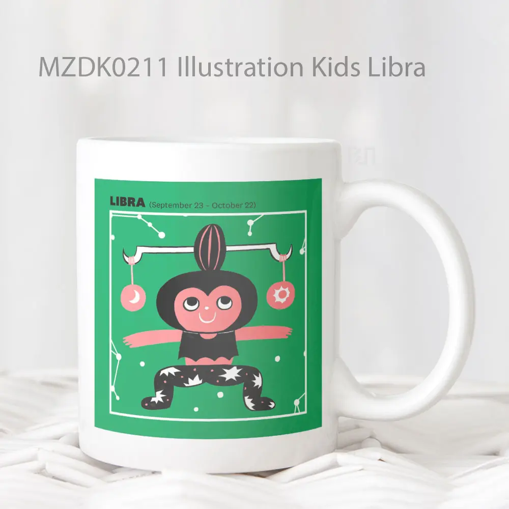 Illustration Kids Libra Zodiak Mug
