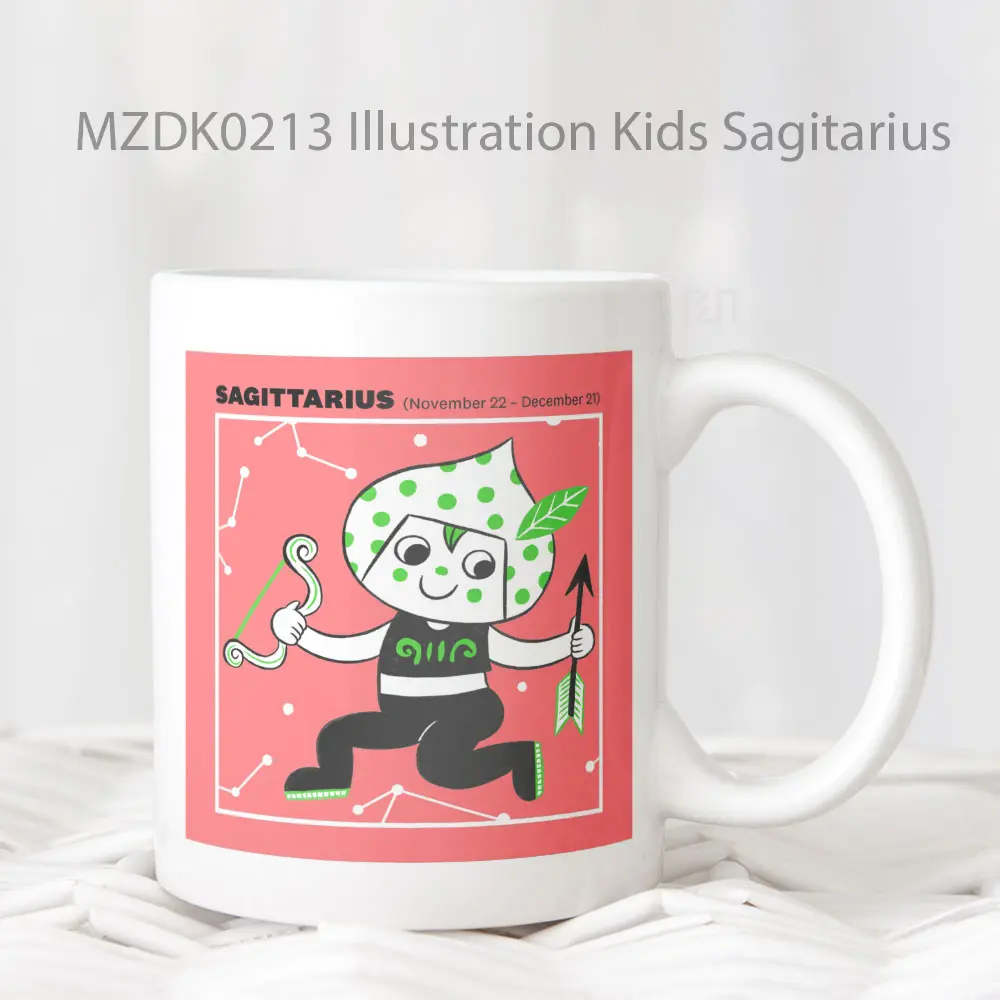 Illustration Kids Sagitarius Zodiak Mug