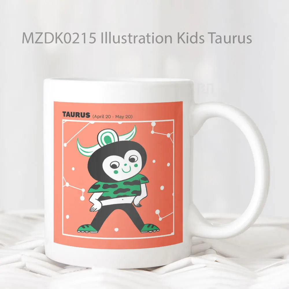 Illustration Kids Taurus Zodiak Mug