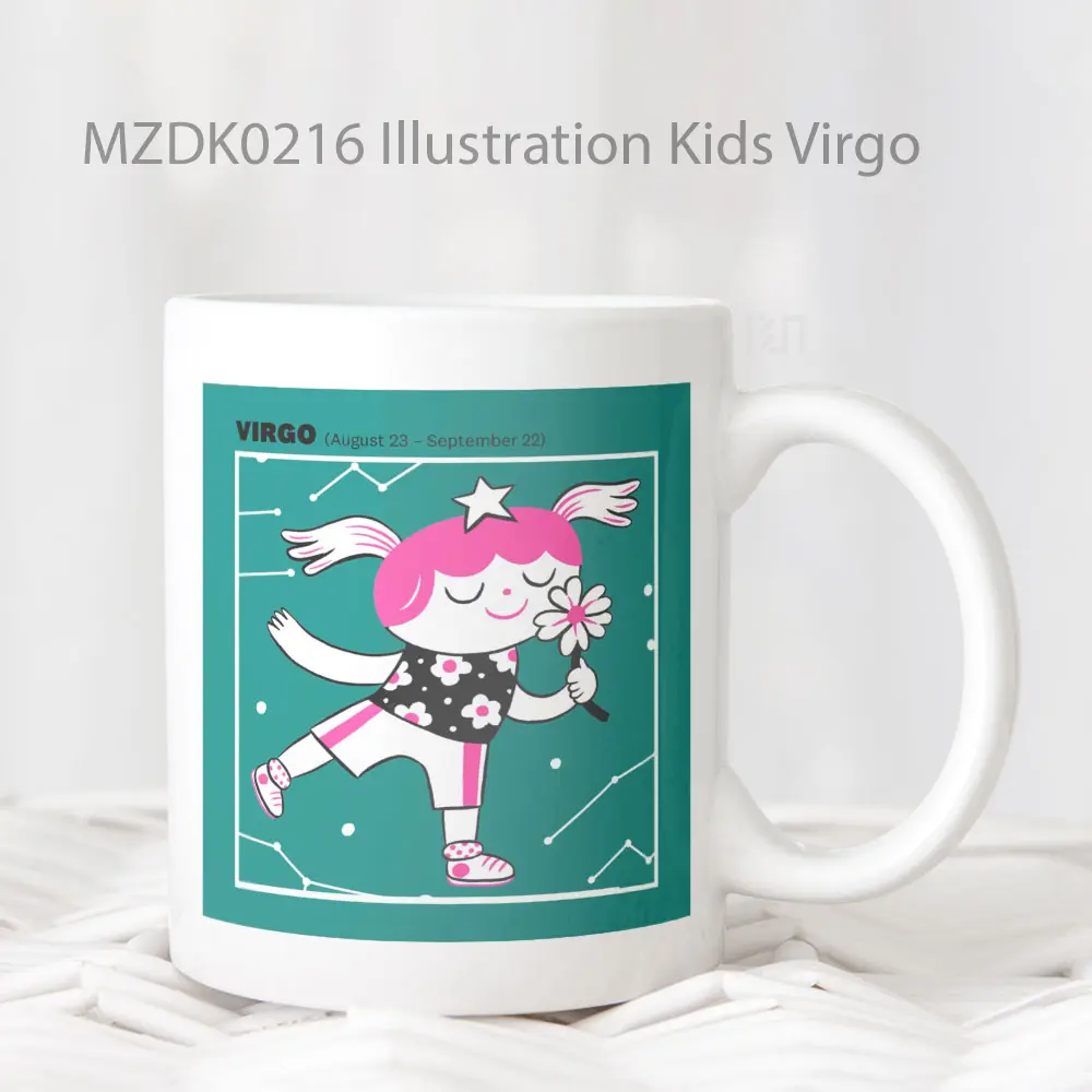 Illustration Kids Virgo Zodiak Mug