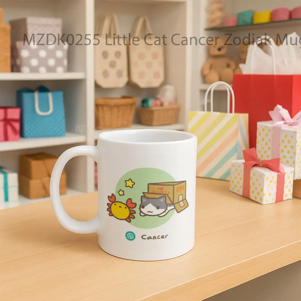 Little Cat Cancer Zodiak Mug - Sudut 2