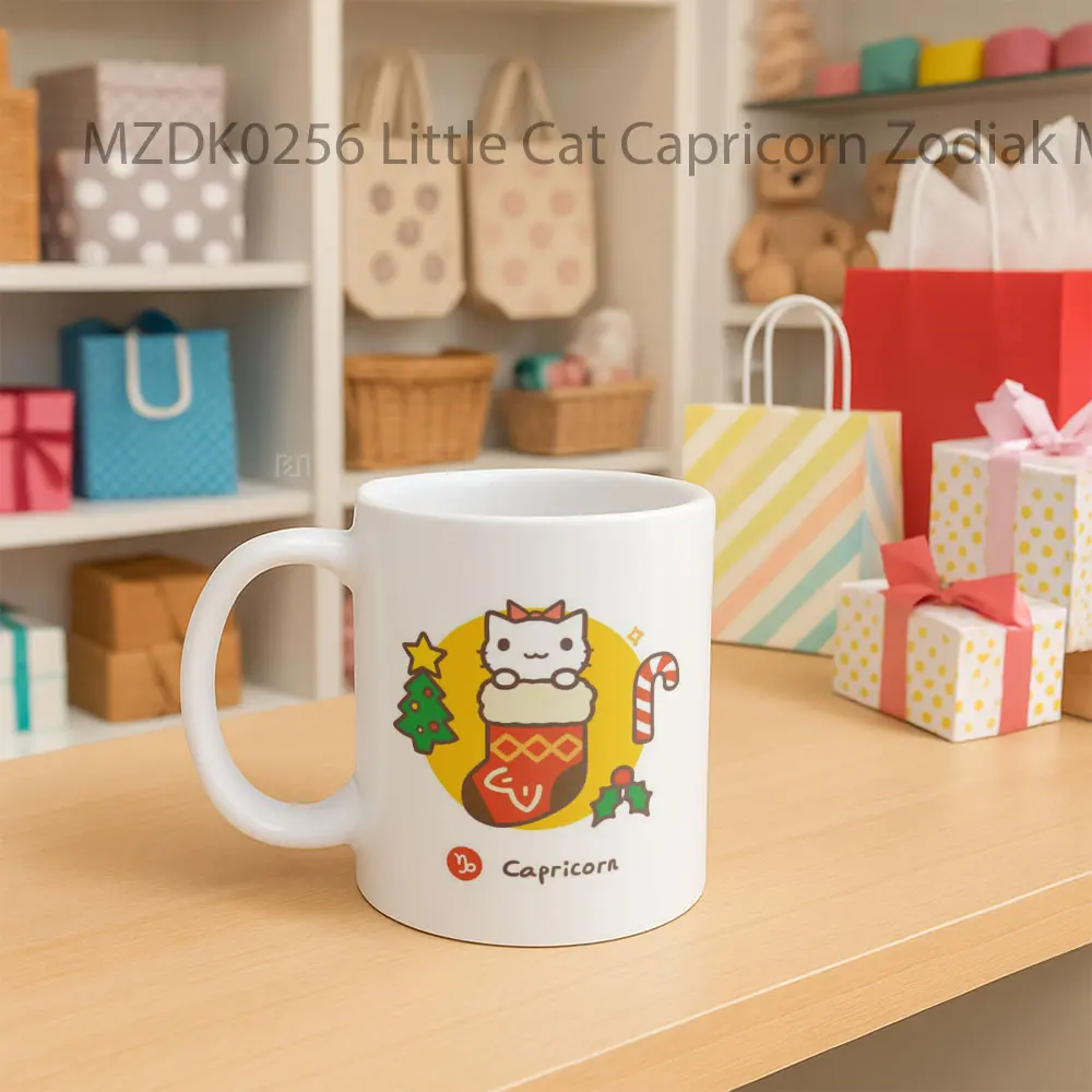 Little Cat Capricorn Zodiak Mug - Sudut 2