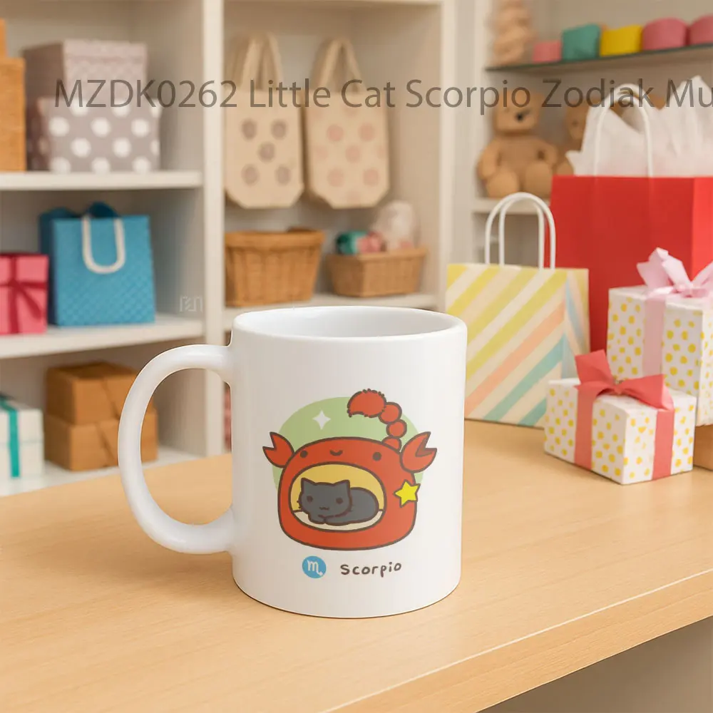 Little Cat Scorpio Zodiak Mug - Sudut 2