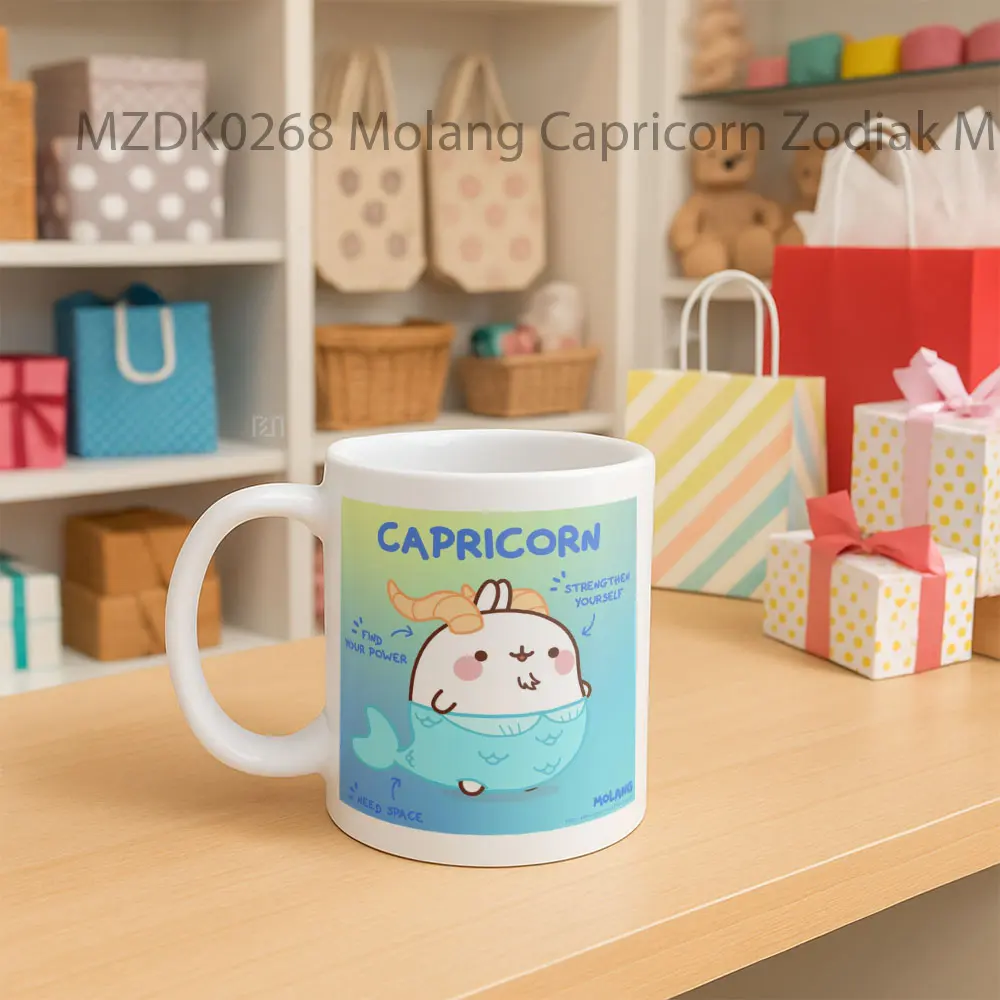 Molang Capricorn Zodiak Mug - Sudut 2