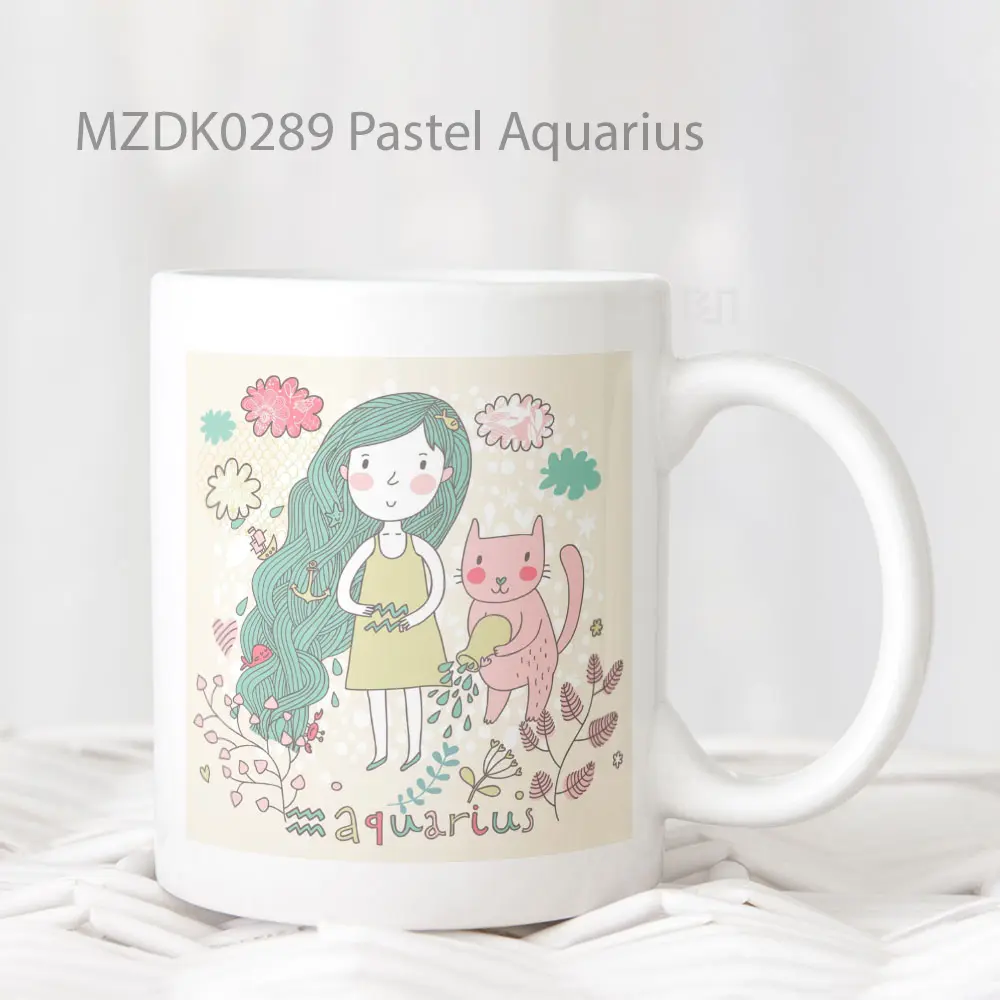 Pastel Aquarius Zodiak Mug