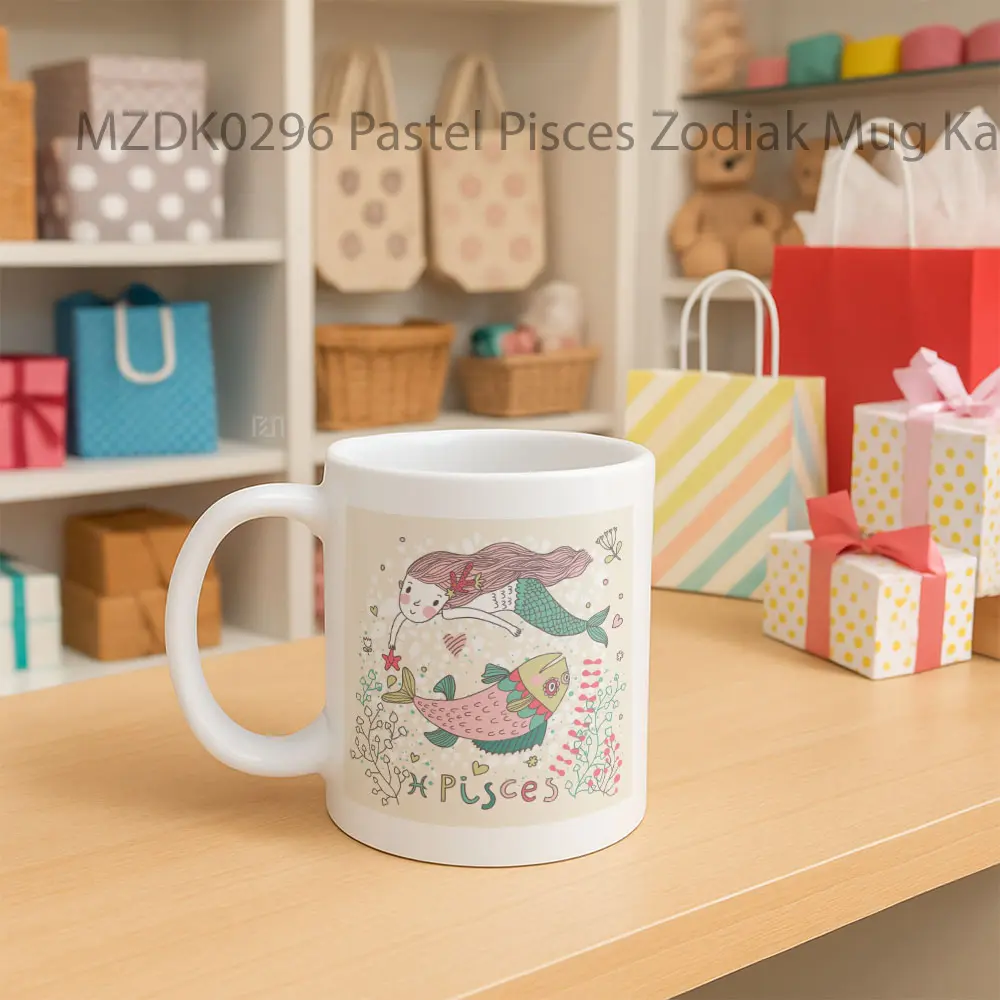 Pastel Pisces Zodiak Mug - Sudut 2