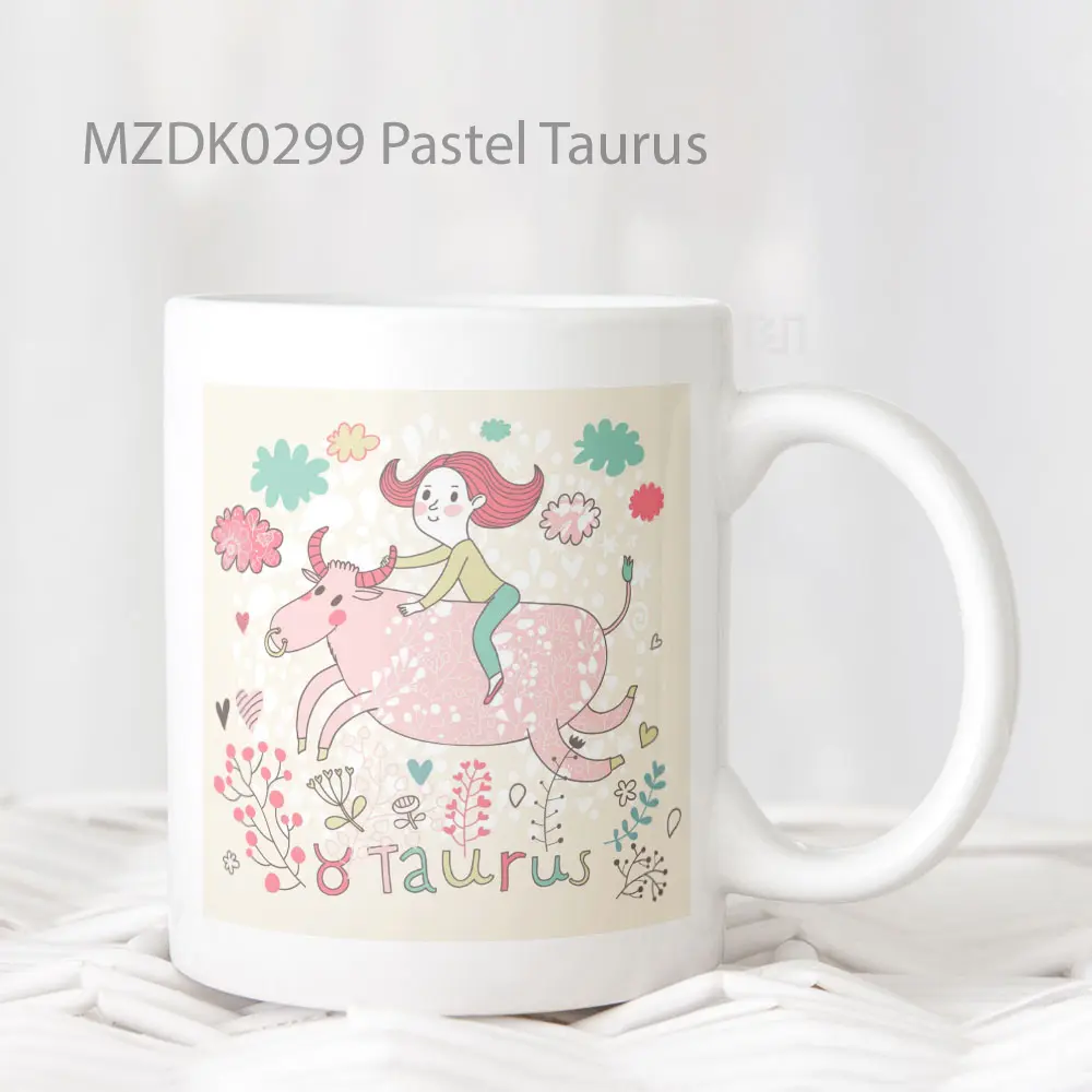 Pastel Taurus Zodiak Mug