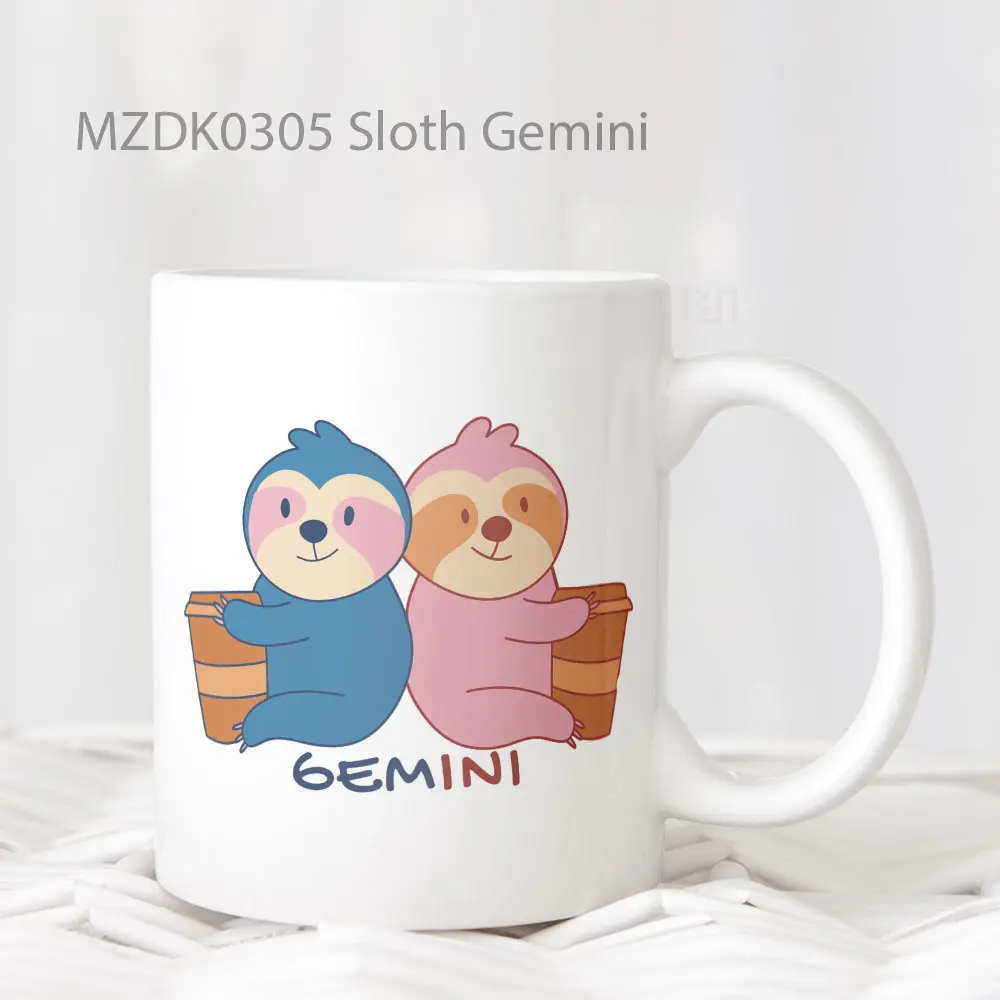 Sloth Gemini Zodiak Mug