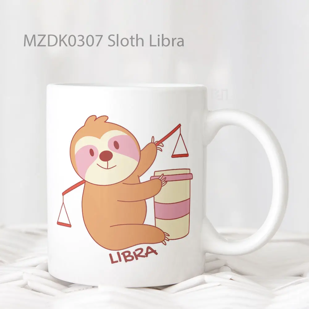 Sloth Libra Zodiak Mug