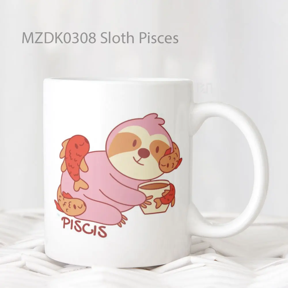 Sloth Pisces Zodiak Mug