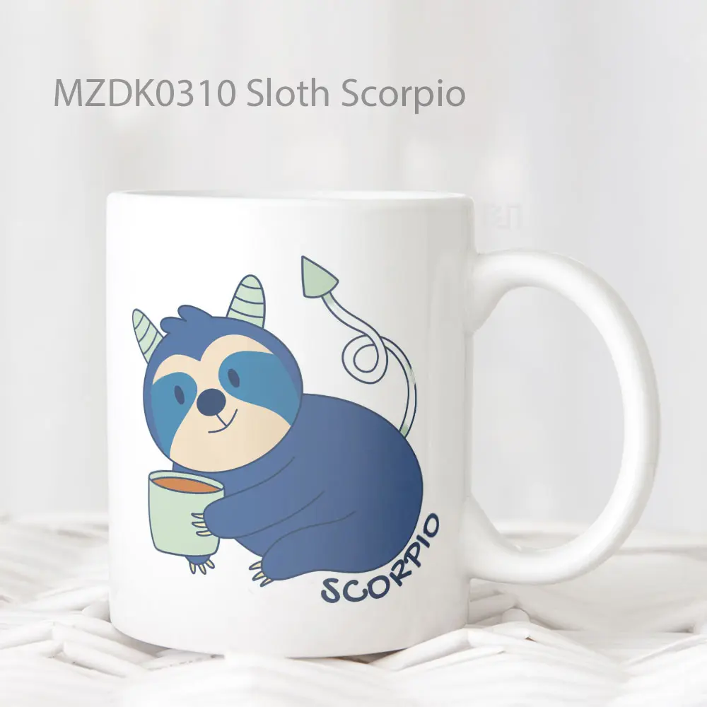 Sloth Scorpio Zodiak Mug