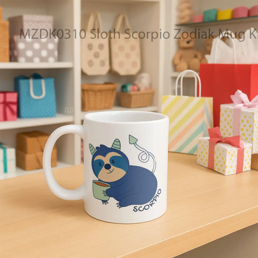 Sloth Scorpio Zodiak Mug - Sudut 2