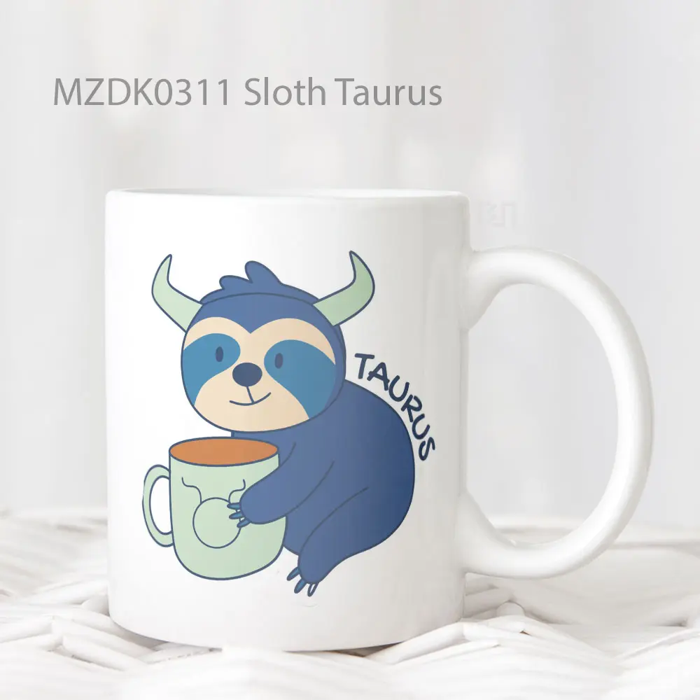 Sloth Taurus Zodiak Mug
