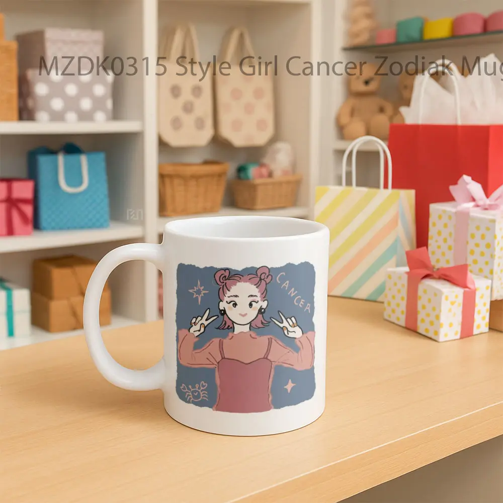 Style Girl Cancer Zodiak Mug - Sudut 2