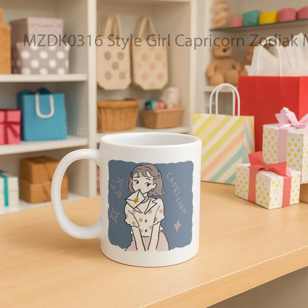 Style Girl Capricorn Zodiak Mug - Sudut 2