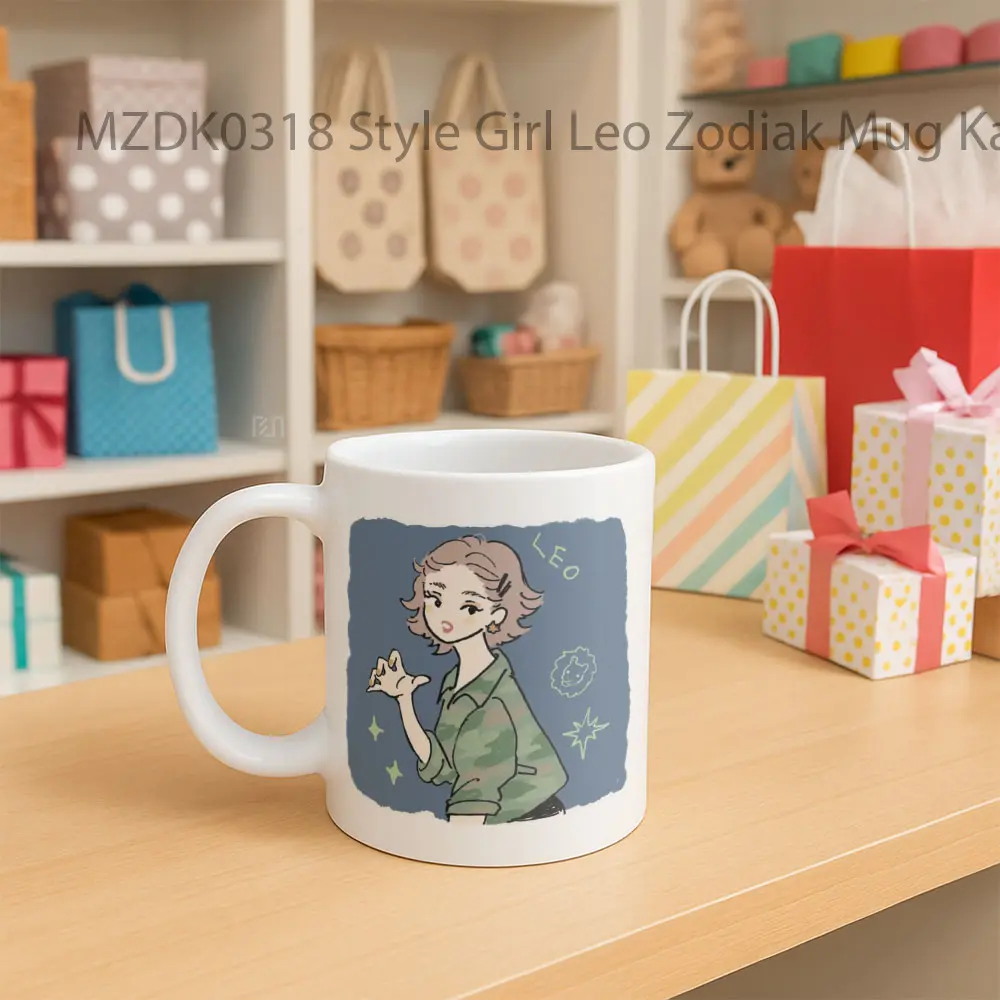 Style Girl Leo Zodiak Mug - Sudut 2