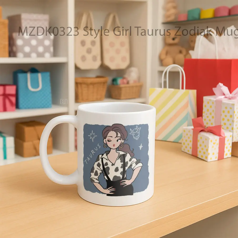 Style Girl Taurus Zodiak Mug - Sudut 2