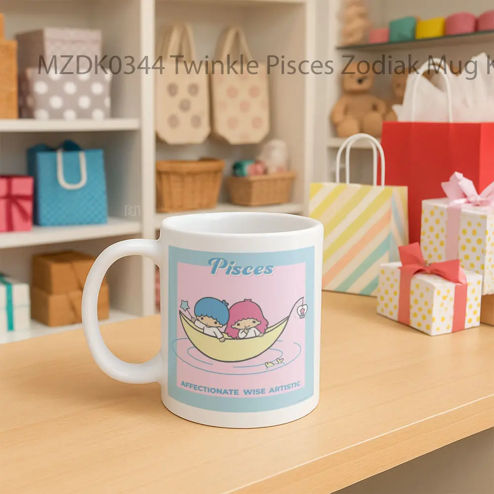Twinkle Pisces Zodiac Mug - Sudut 2