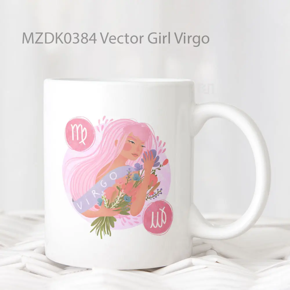 Vector Girl Virgo Horoskop Mug