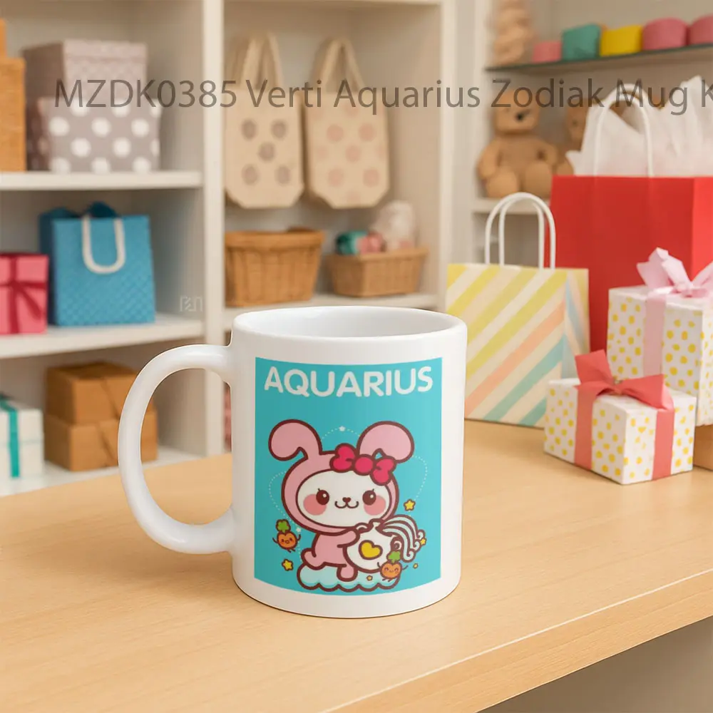 Verti Aquarius Bintang Zodiak Mug - Sudut 2