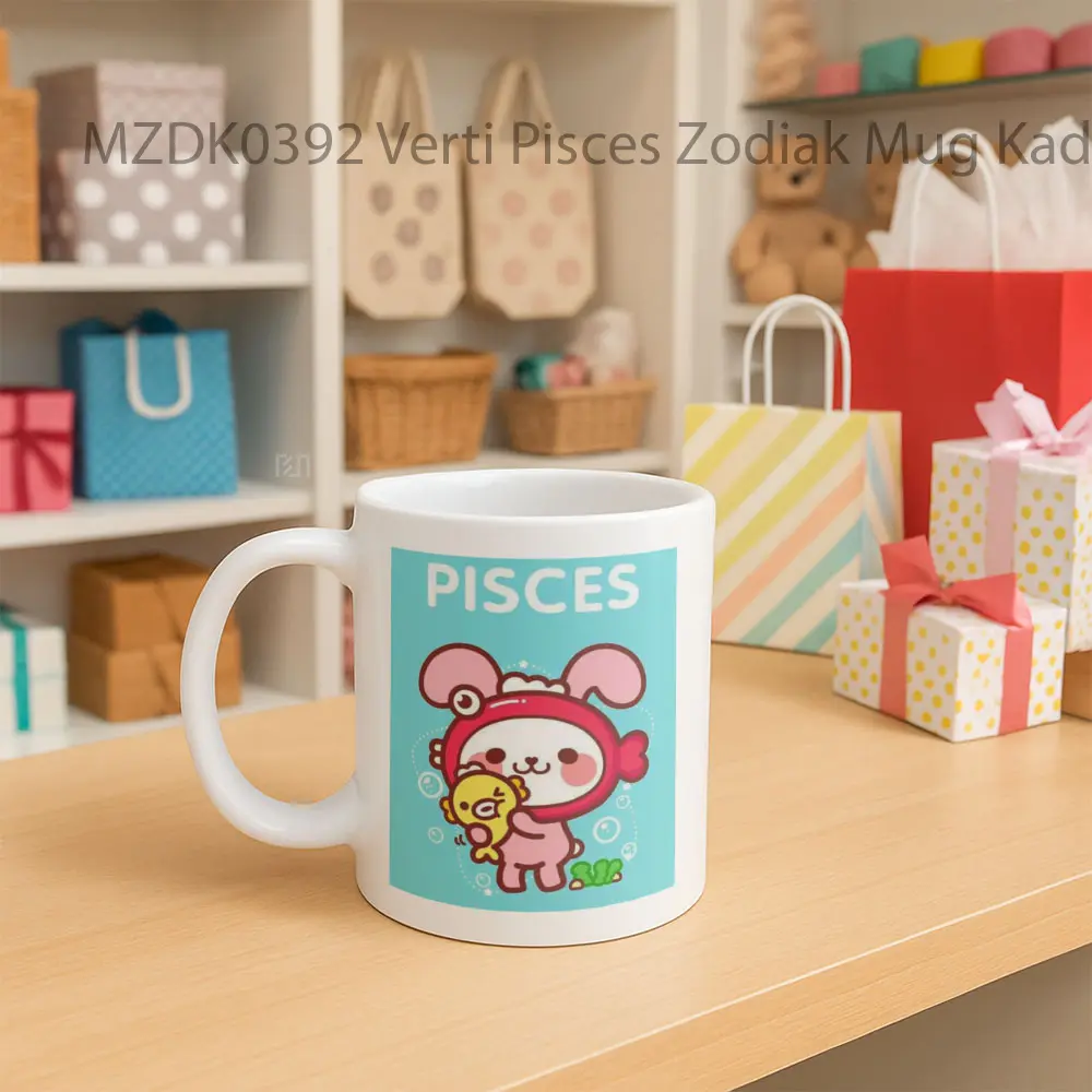 Verti Pisces Bintang Zodiak Mug - Sudut 2