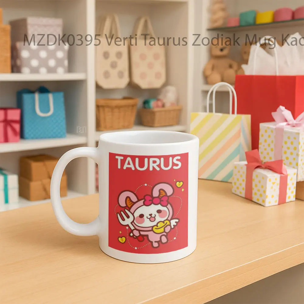 Verti Taurus Bintang Zodiak Mug - Sudut 2