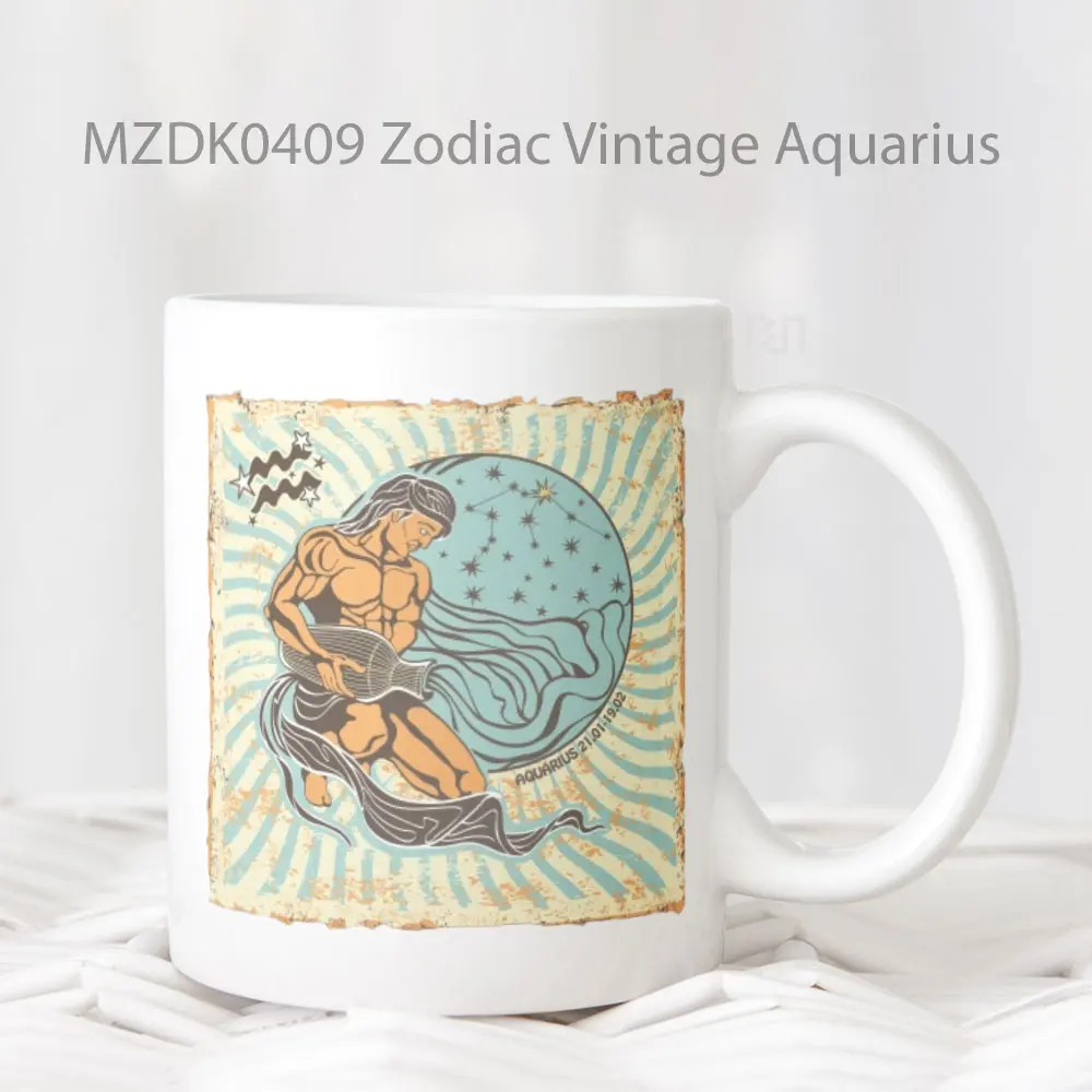 Zodiac Vintage Aquarius Mug