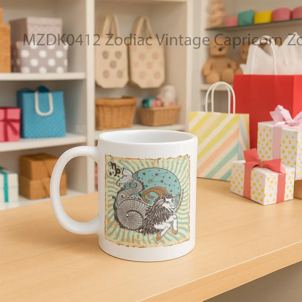 Zodiac Vintage Capricorn Mug - Sudut 2