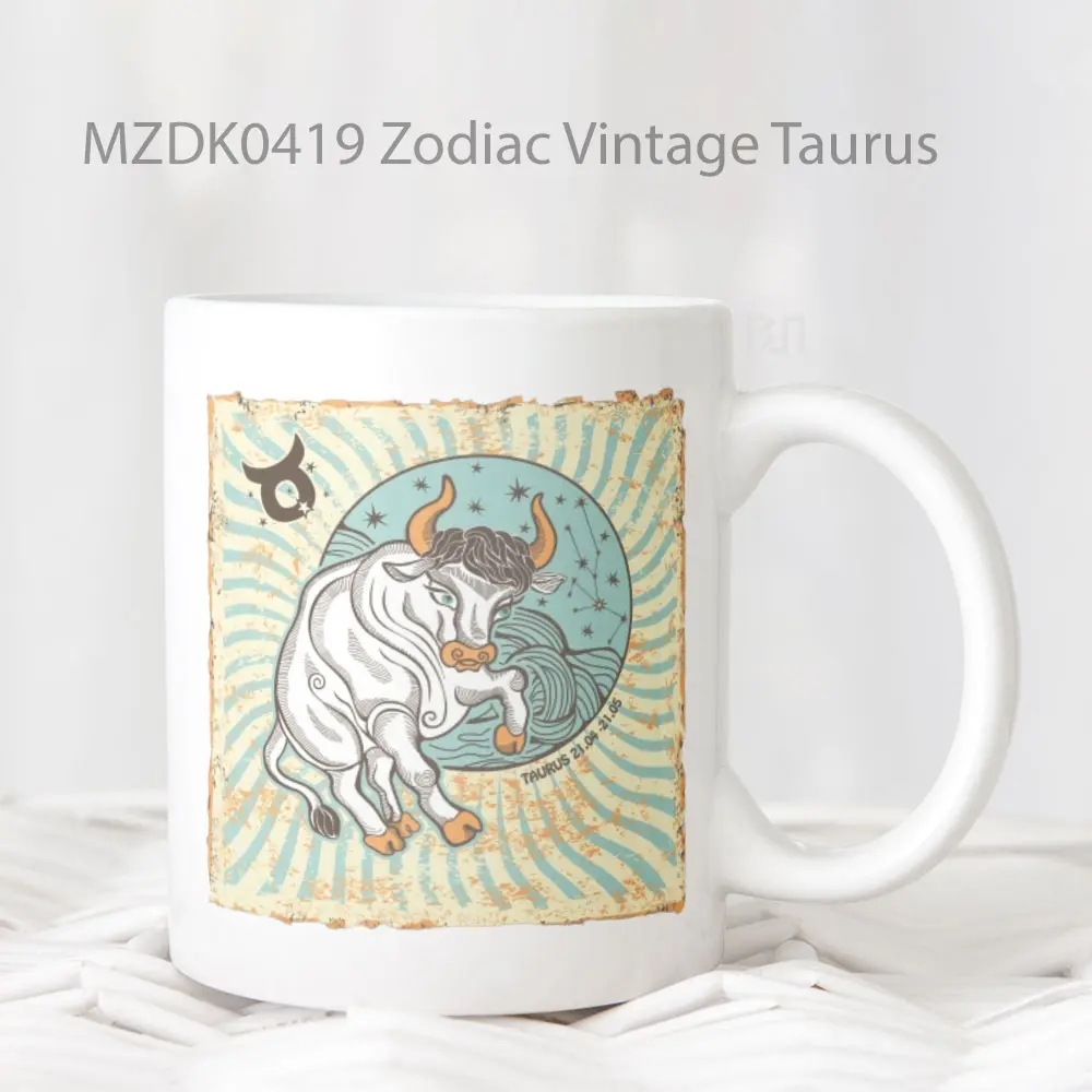 Zodiac Vintage Taurus Mug