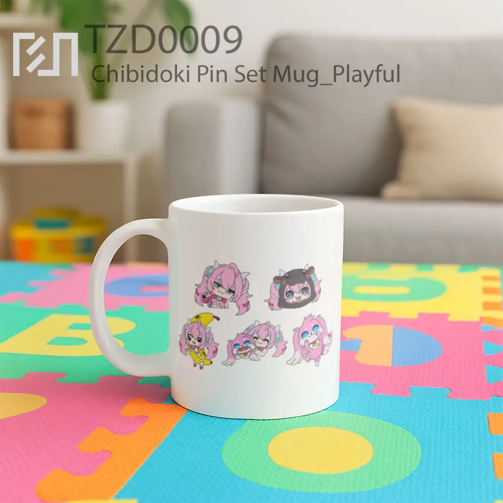 Chibidoki Pin Set Mug - All-side / Desain