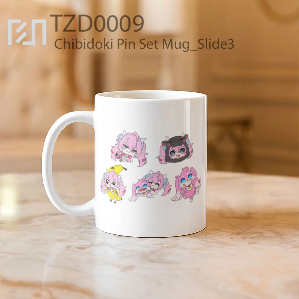 Chibidoki Pin Set Mug - All-side / Desain