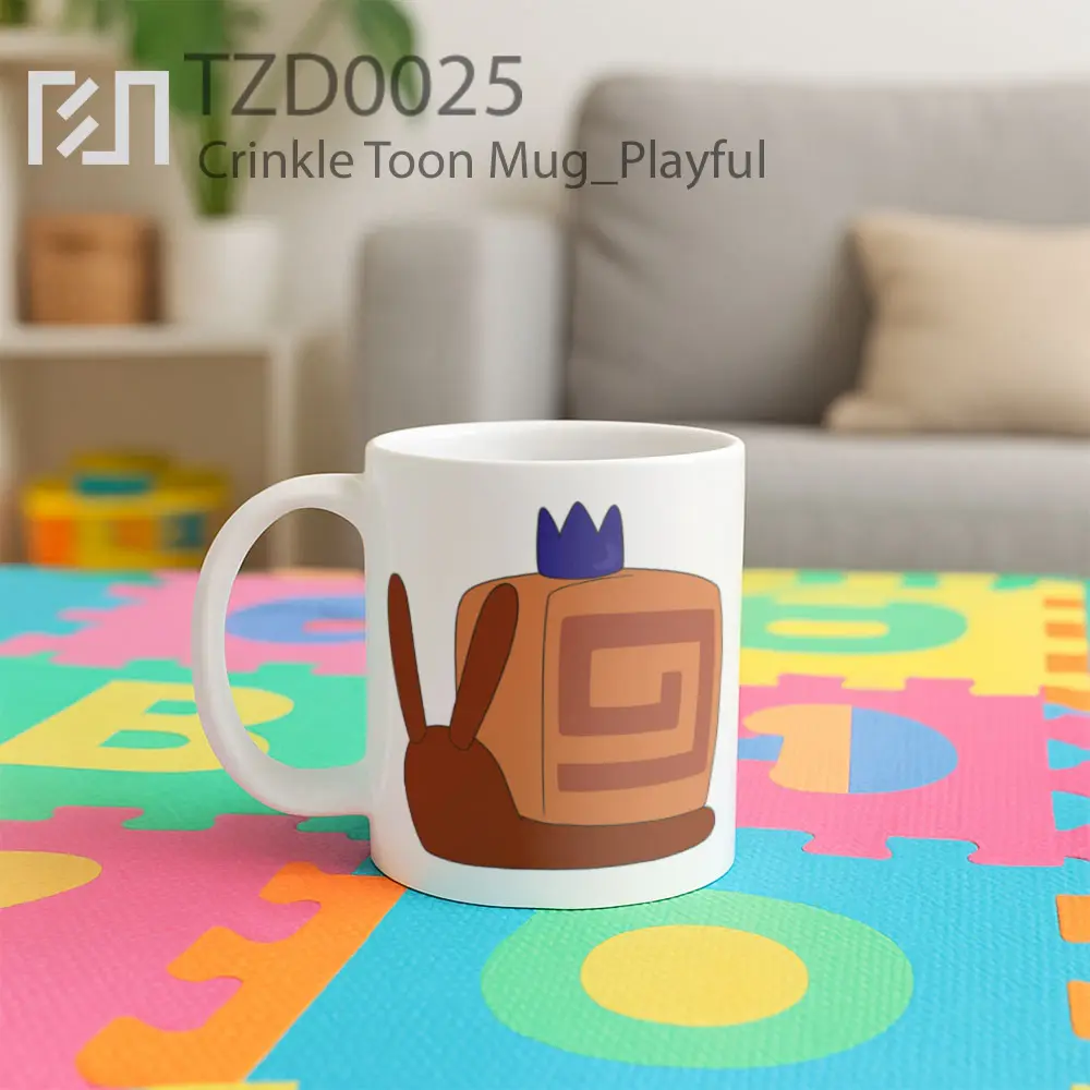 Crinkle Toon Mug - All-side / Desain