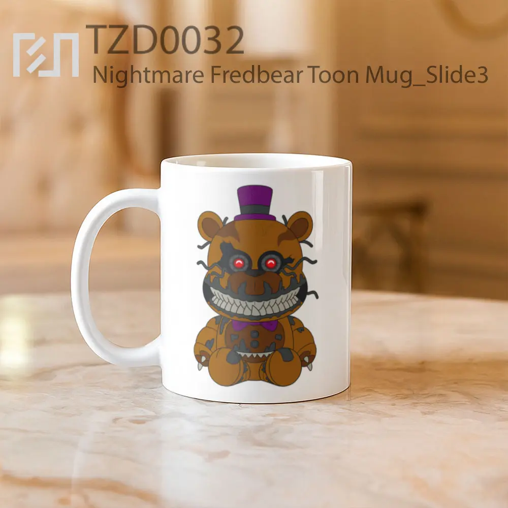 Nightmare Fredbear Toon Mug - All-side / Desain