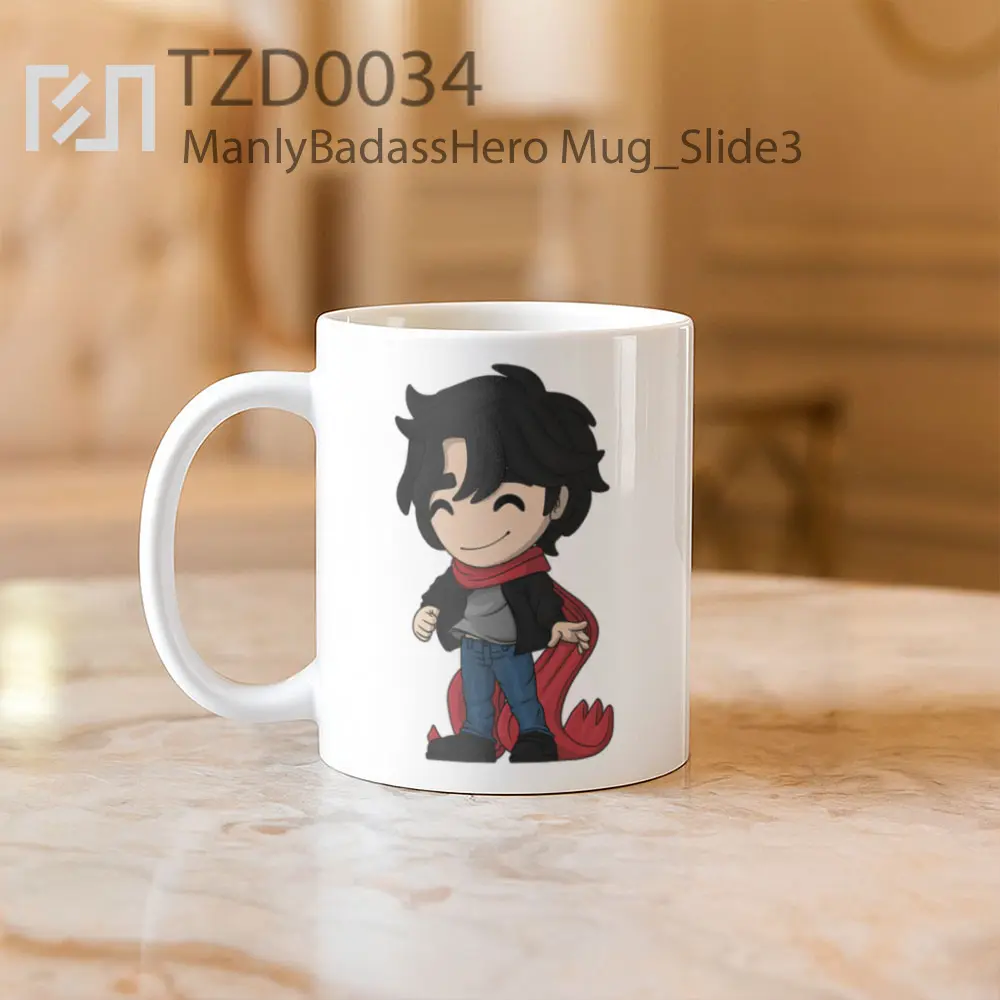 ManlyBadassHero Mug - All-side / Desain