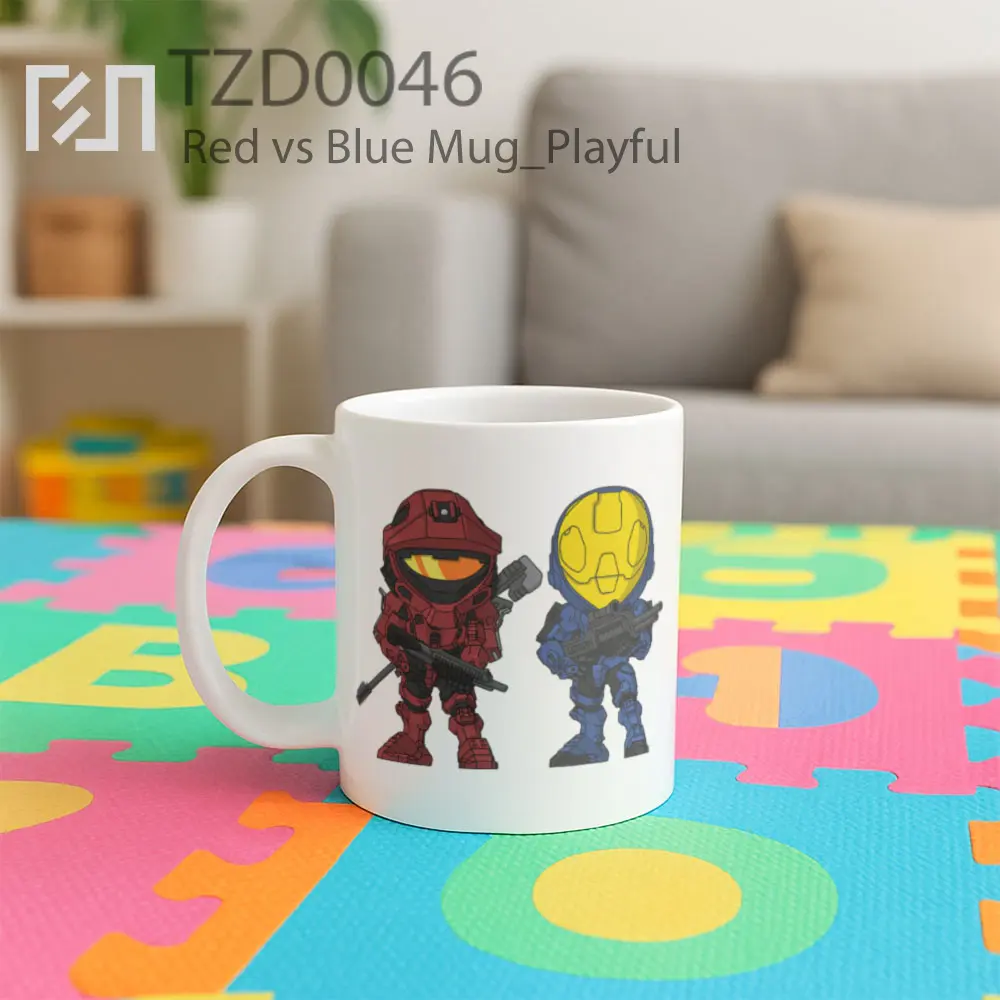Red vs Blue Mug - All-side / Desain