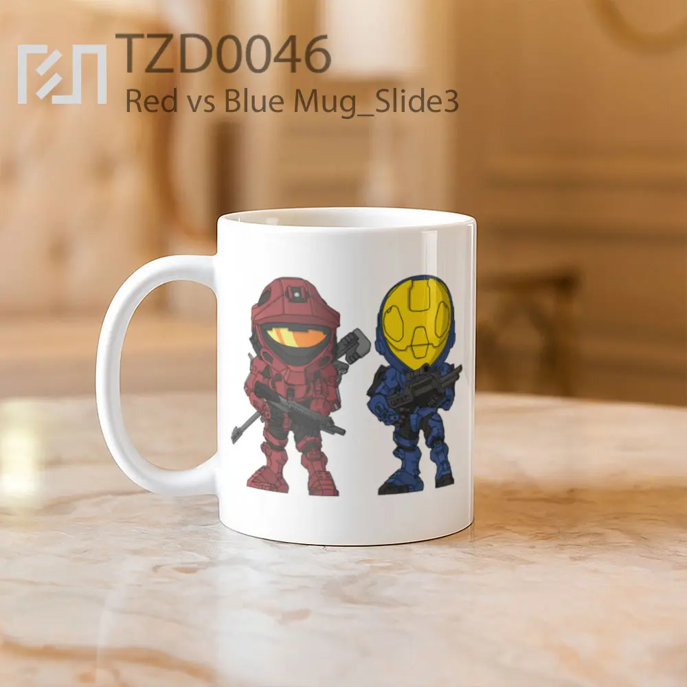 Red vs Blue Mug - All-side / Desain