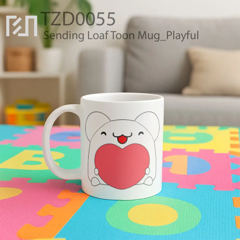 Sending Loaf Toon Mug - All-side / Desain